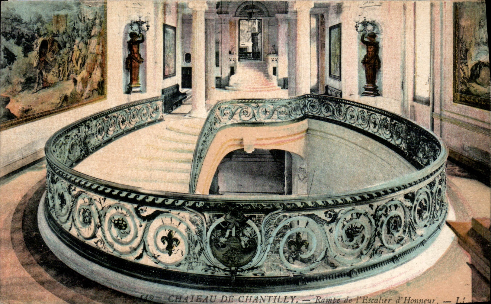 CPA Chateau de Chantilly Rampe de l'Escalier d'Honneur 