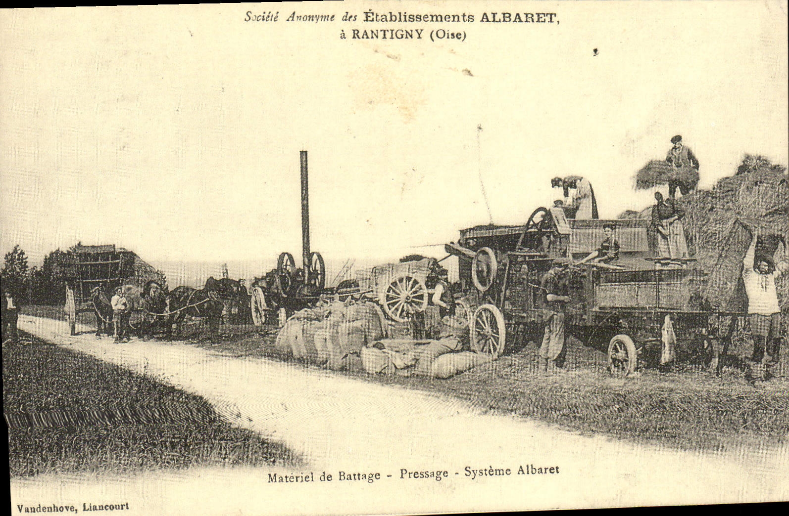 REPRO Societe Anonyme des Etablissements Albaret a Rantigny Oise Materiel de Battage Systeme Albaret