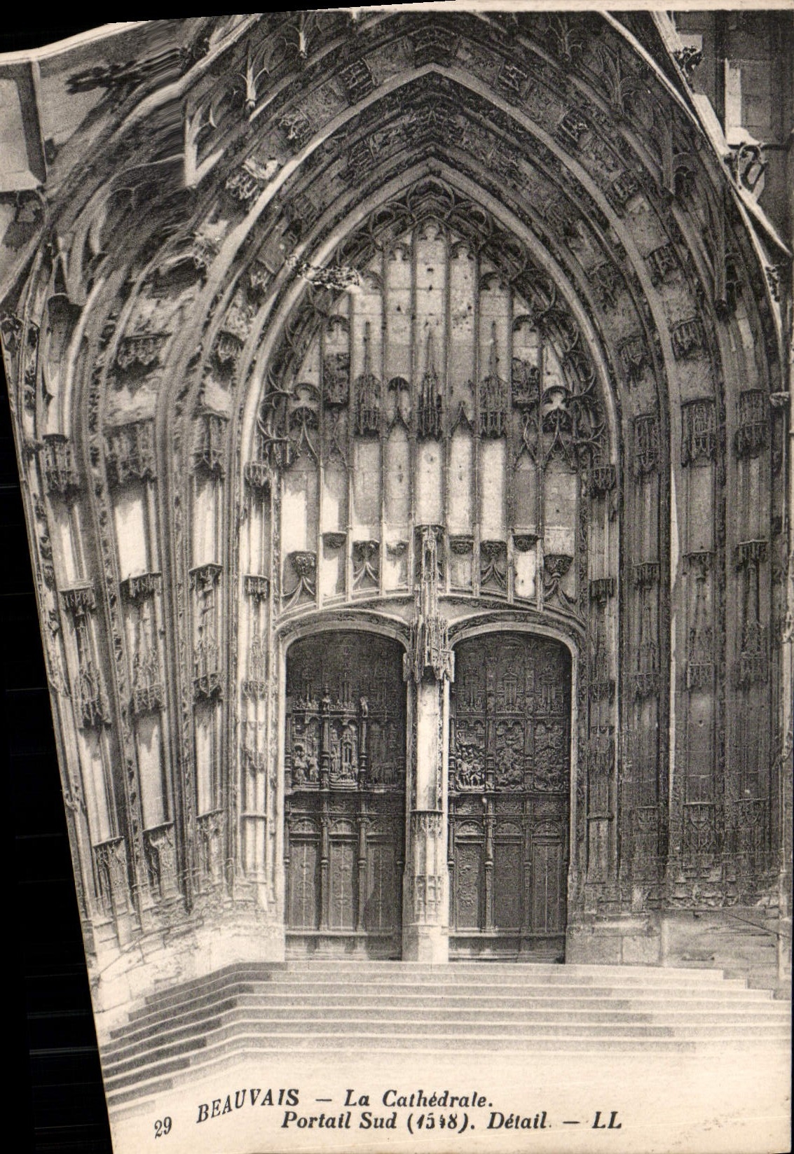 CPA Beauvais La Cathedrale Portail Sud 1518 Detail
