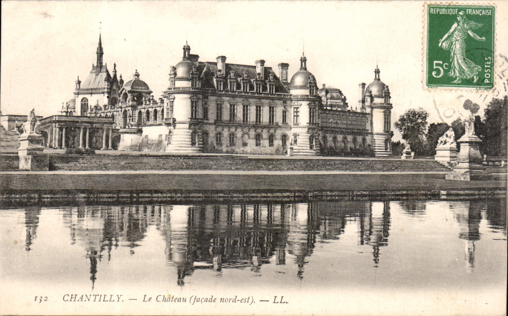 CPA Chantilly Le Chateau facade nord est 