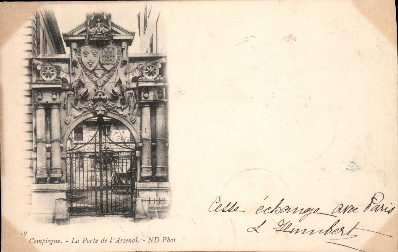 CPA Compiegne La porte de l'Arsenal 