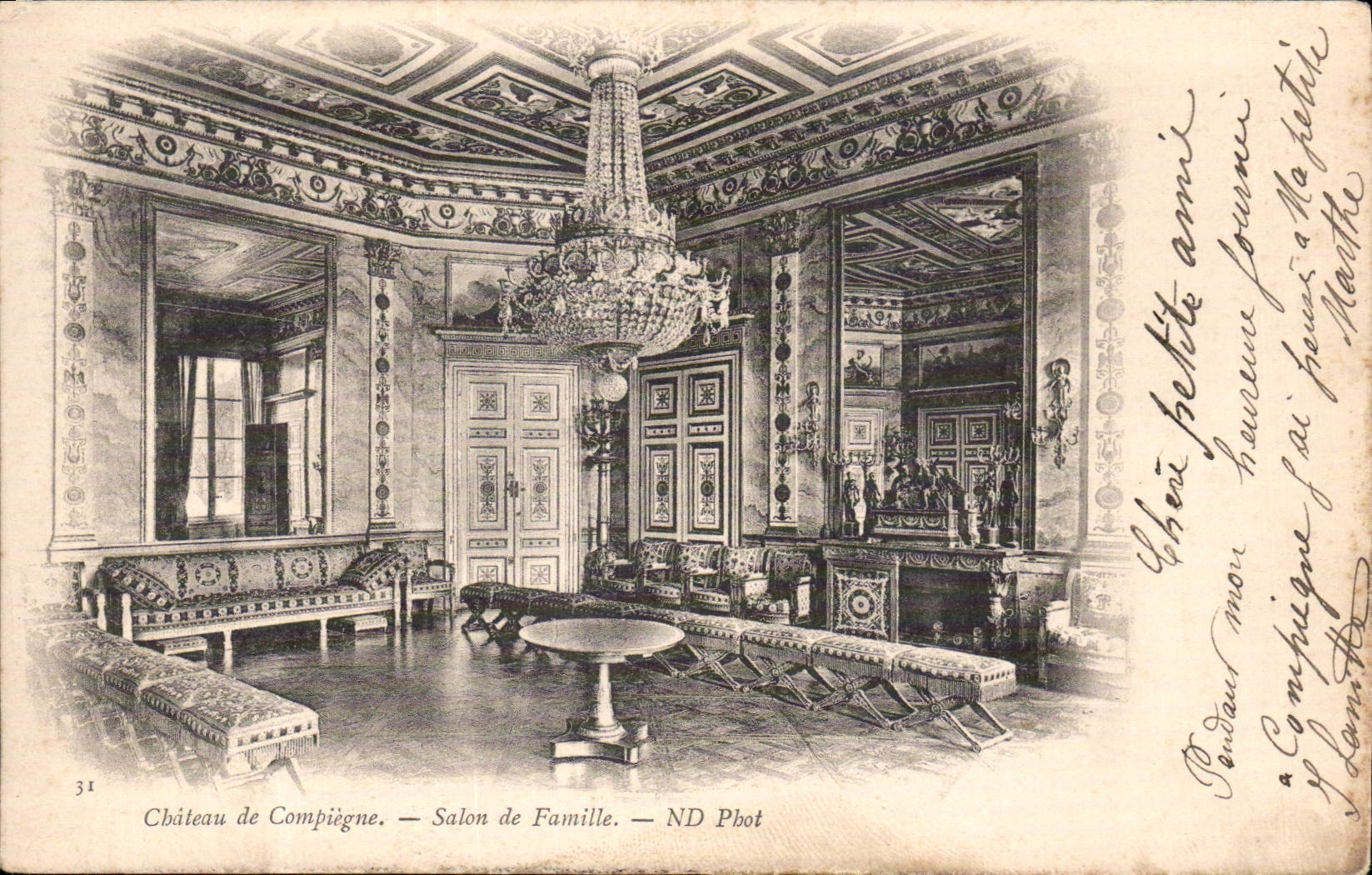 CPA Chateau de Compiegne Salon de Famille 