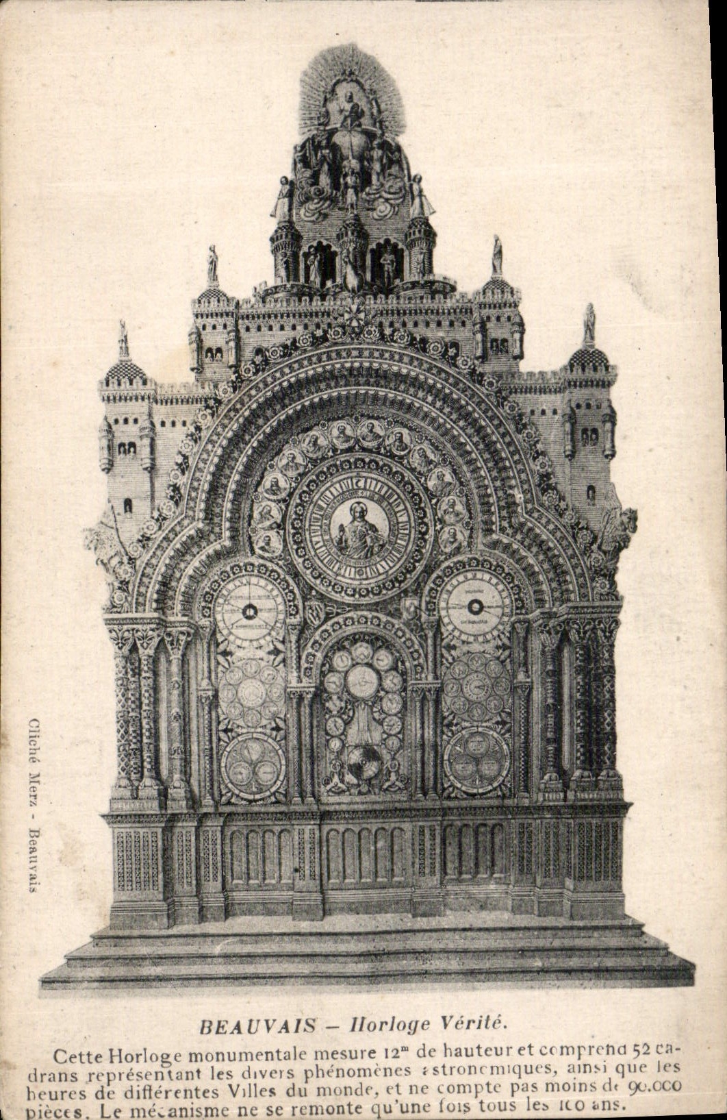 CPA Beauvais Horloge Verite 