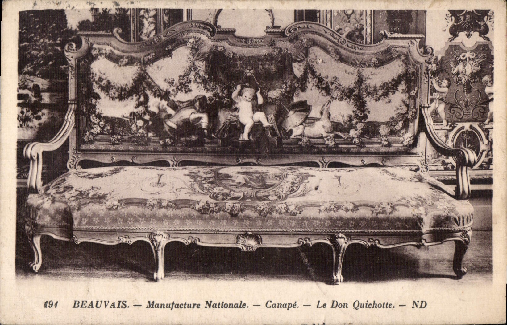 CPA Beauvais Manufacture Nationale Canape Le Don Quichotte