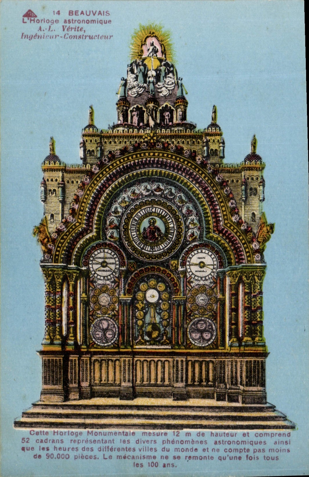 CPA Beauvais L'Horloge astronomique 