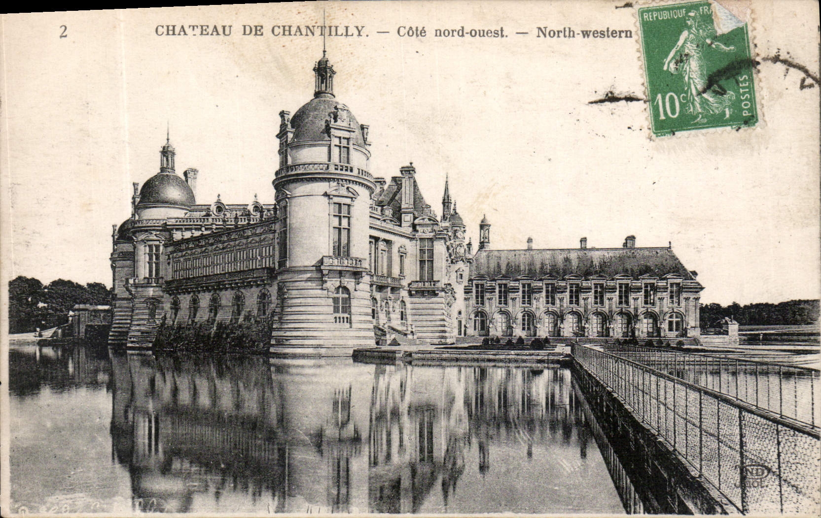 CPA Chateau de Chantilly Cote nord ouest 