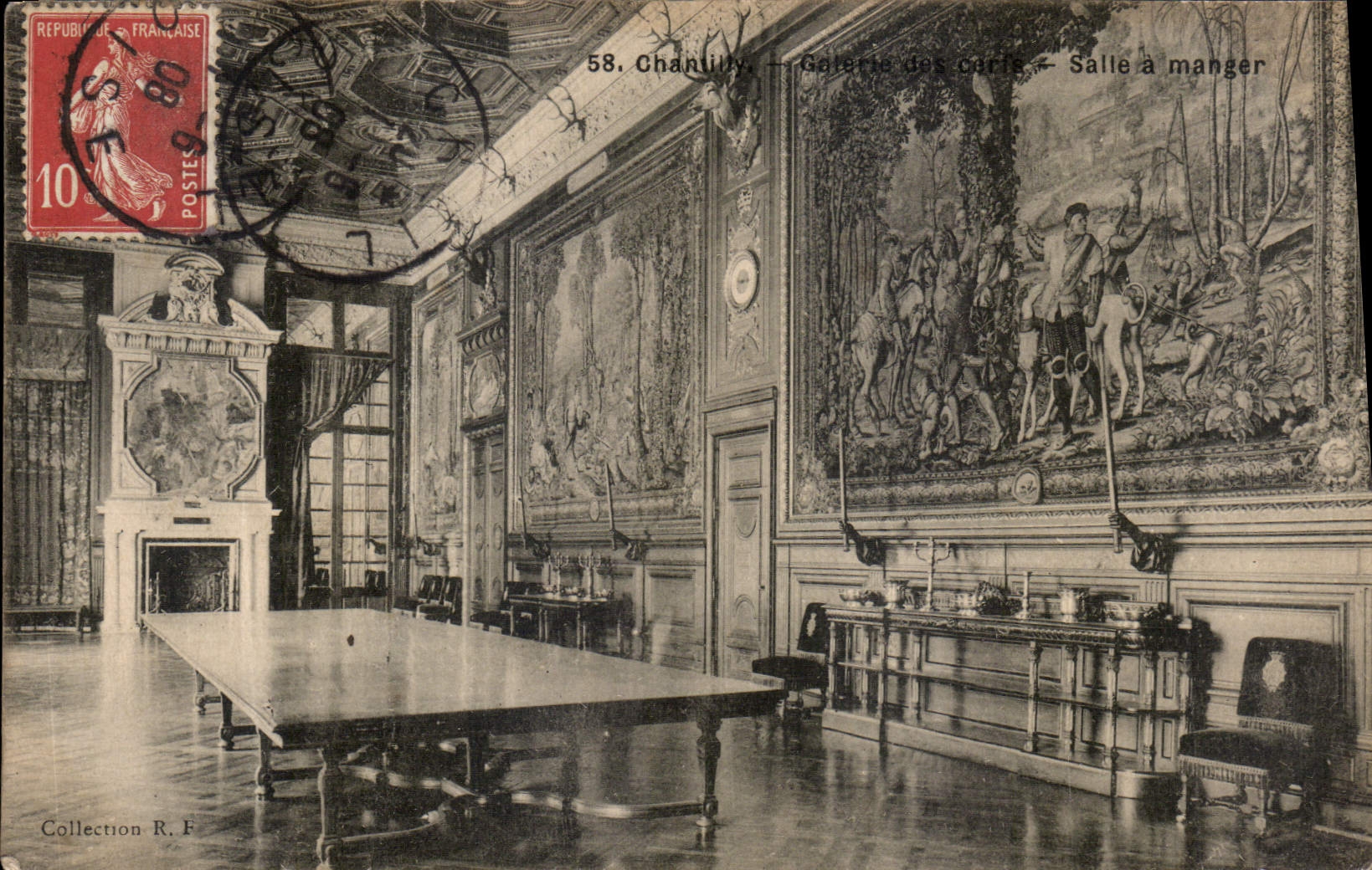 CPA Chantilly Galerie des cerfs Salle a manger 