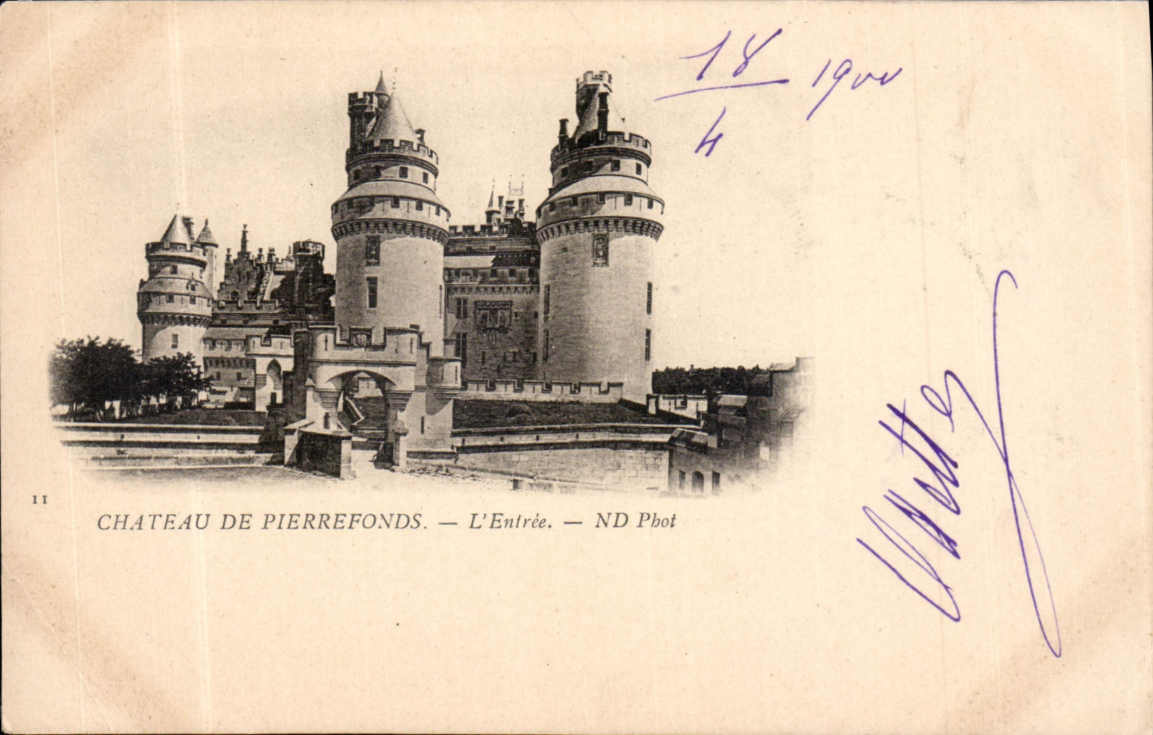 CPA Chateau de Pierrefonds L'Entree 