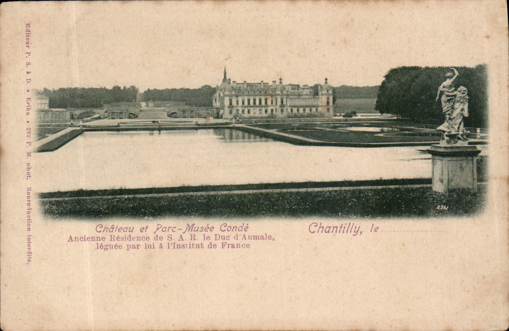CPA Chateau et Parc Musee Conde Ancienne Residence de S A R le Due d' Aumale 