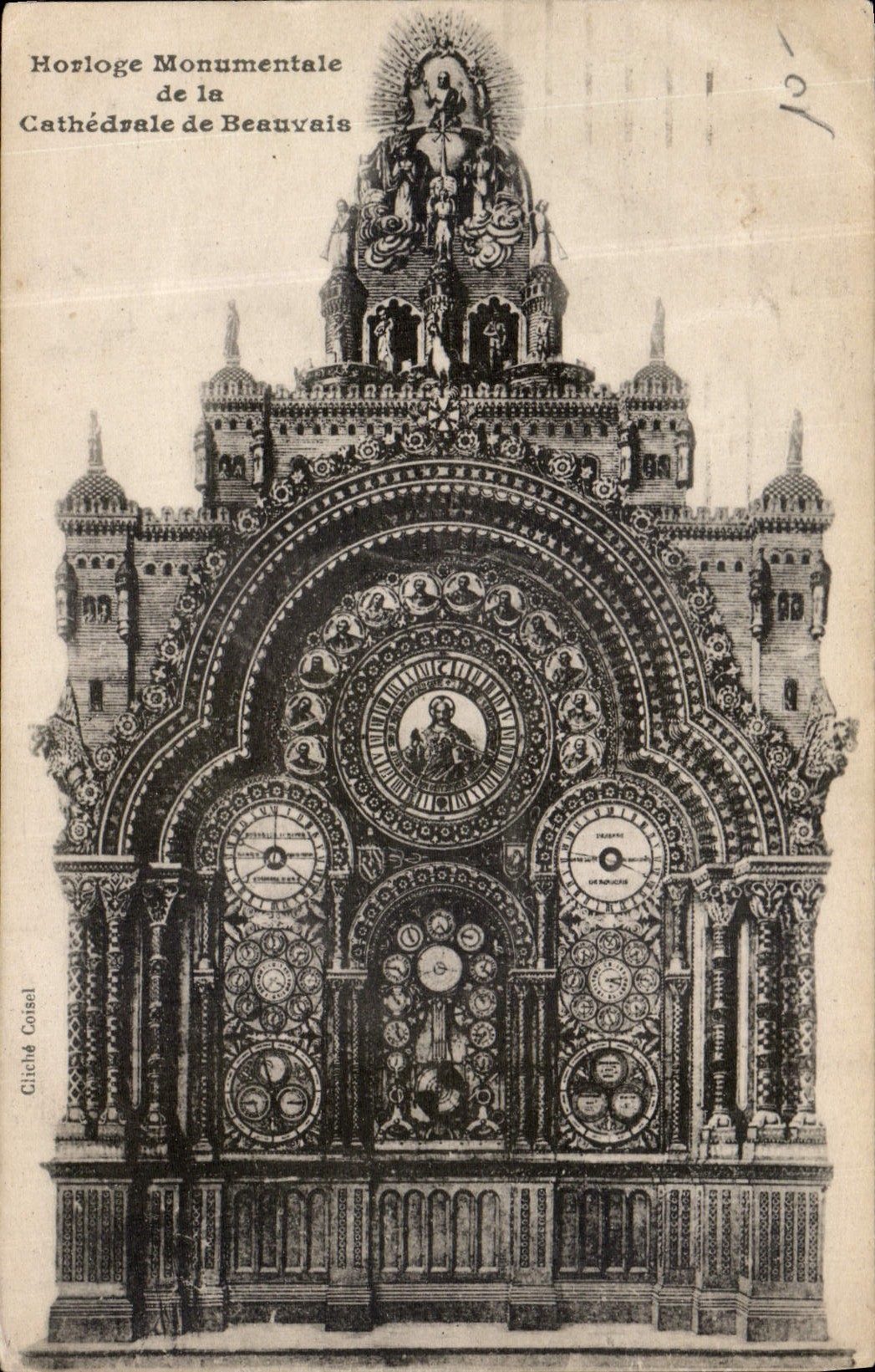 CPA Horloge Monumentale de la Cathedrale de Beauvais