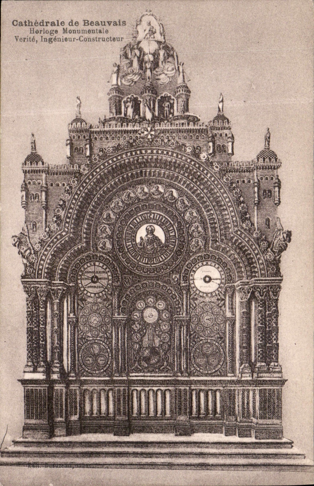 CPA Cathedrale de Beauvais Horloge Monumentale Verite Ingenieur Constructeur 