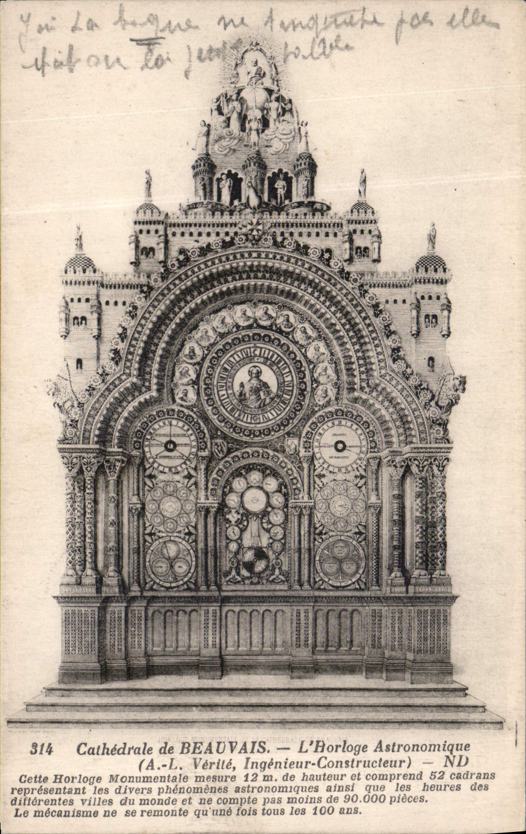 CPA Cathedrale de Beauvais L'Horloge Astronomique 