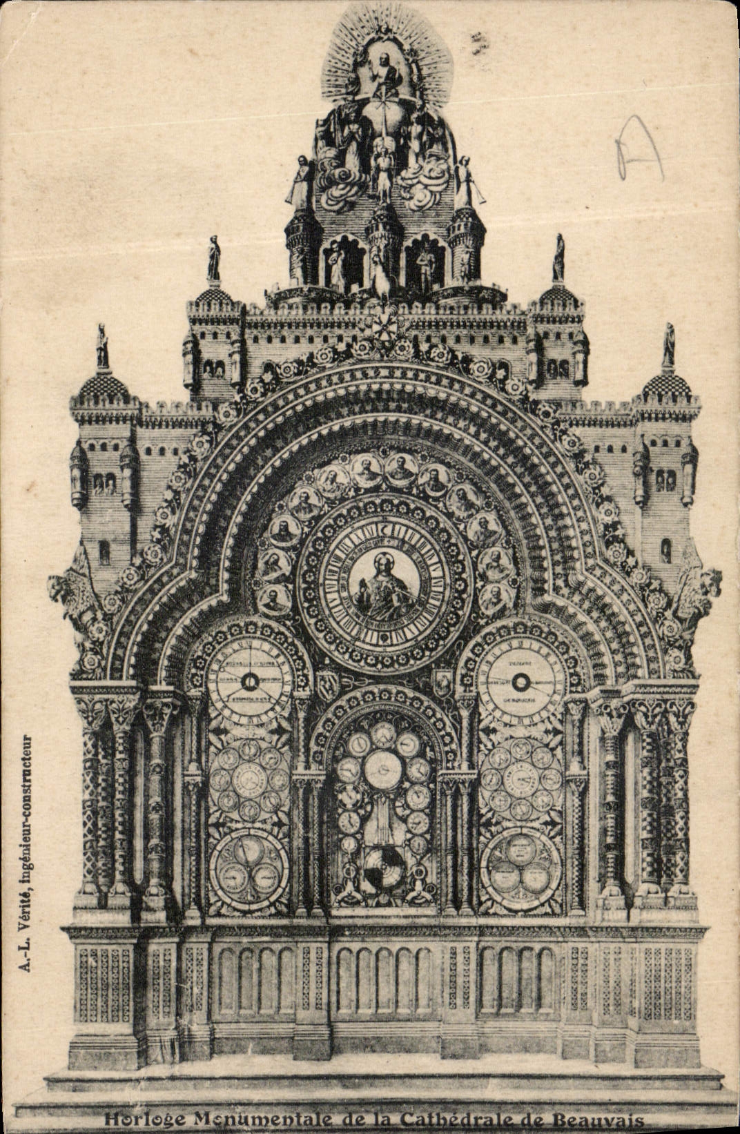 CPA Horloge Monumentale de la Cathedrale de Beauvais 