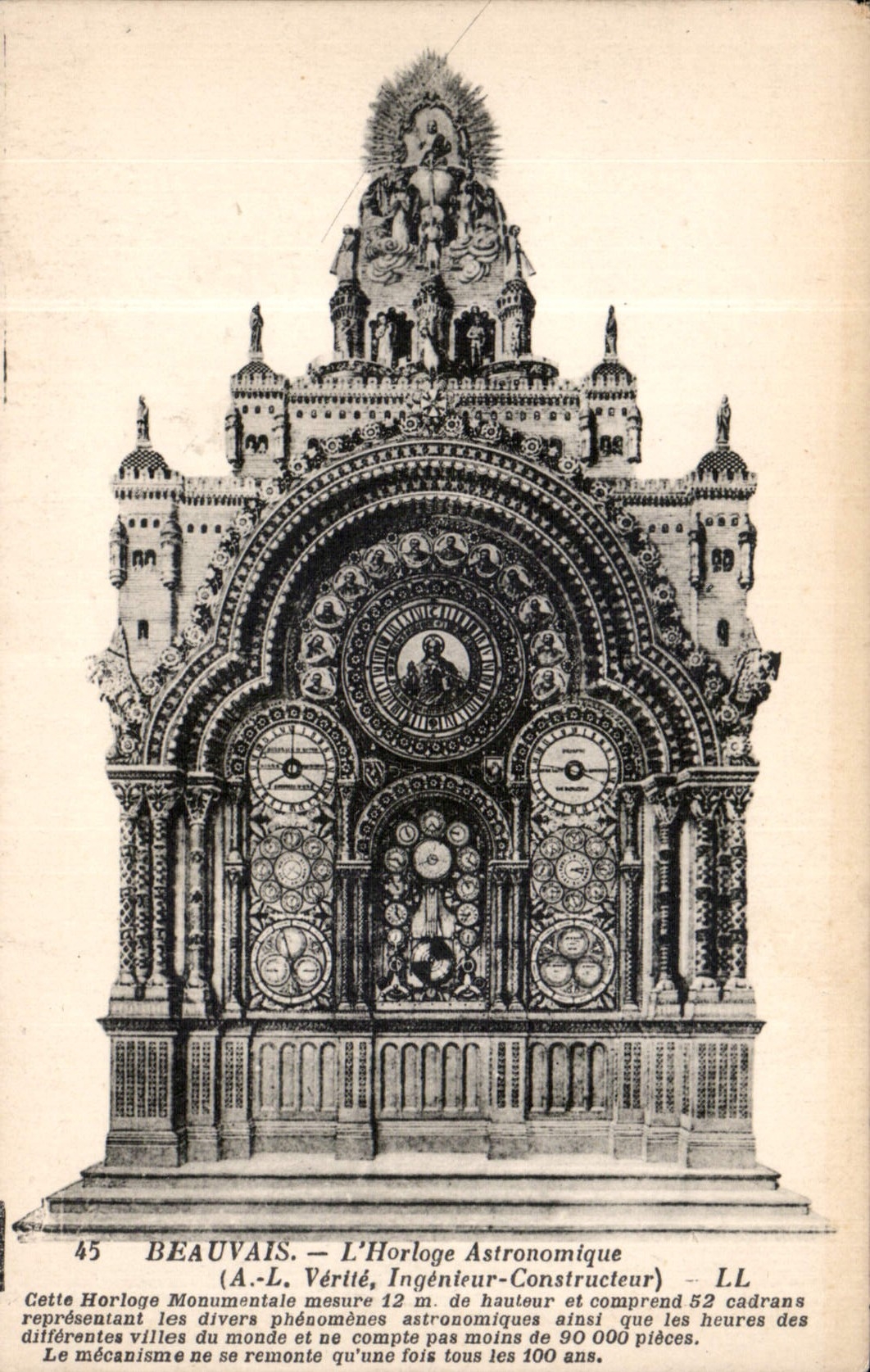 CPA Beauvais L'Horloge Astronomique 