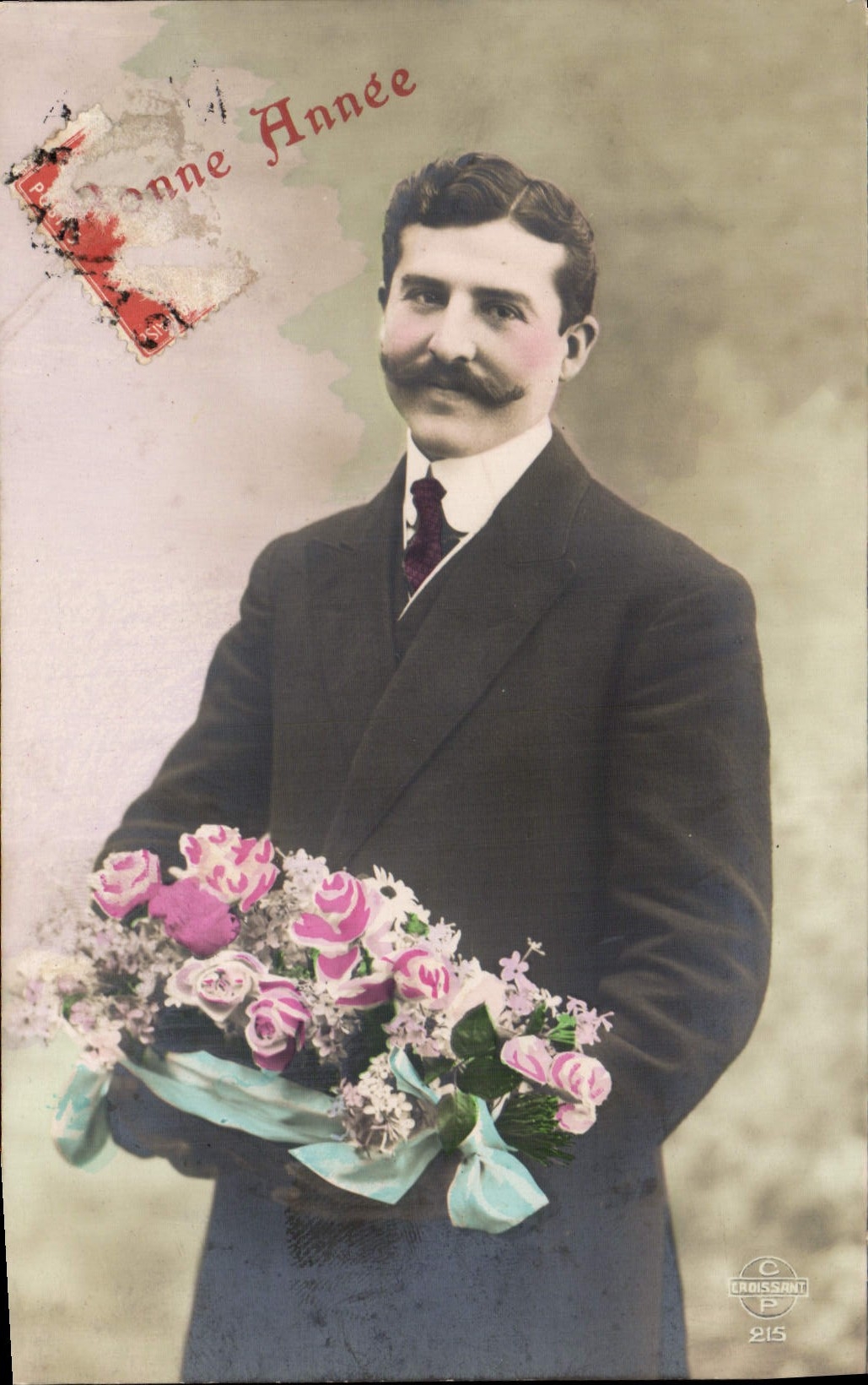 CPA Bonne Annee Homme