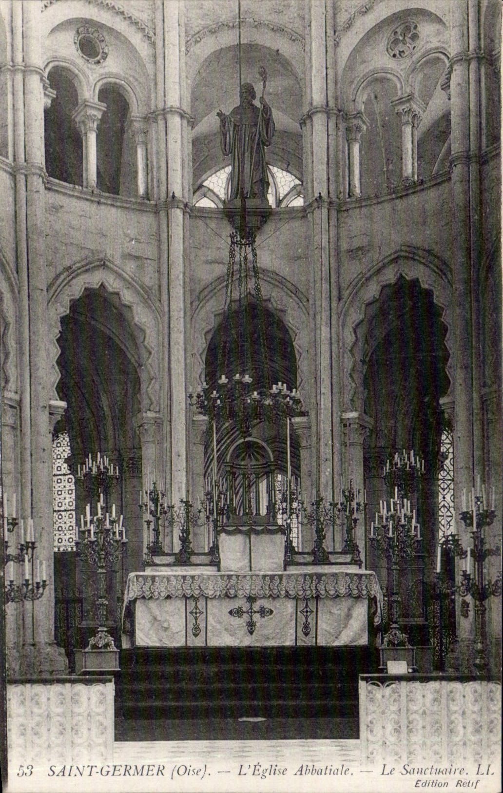 CPA Saint Germer Oise L'Eglsie Abbatiale Le Sanctuaire