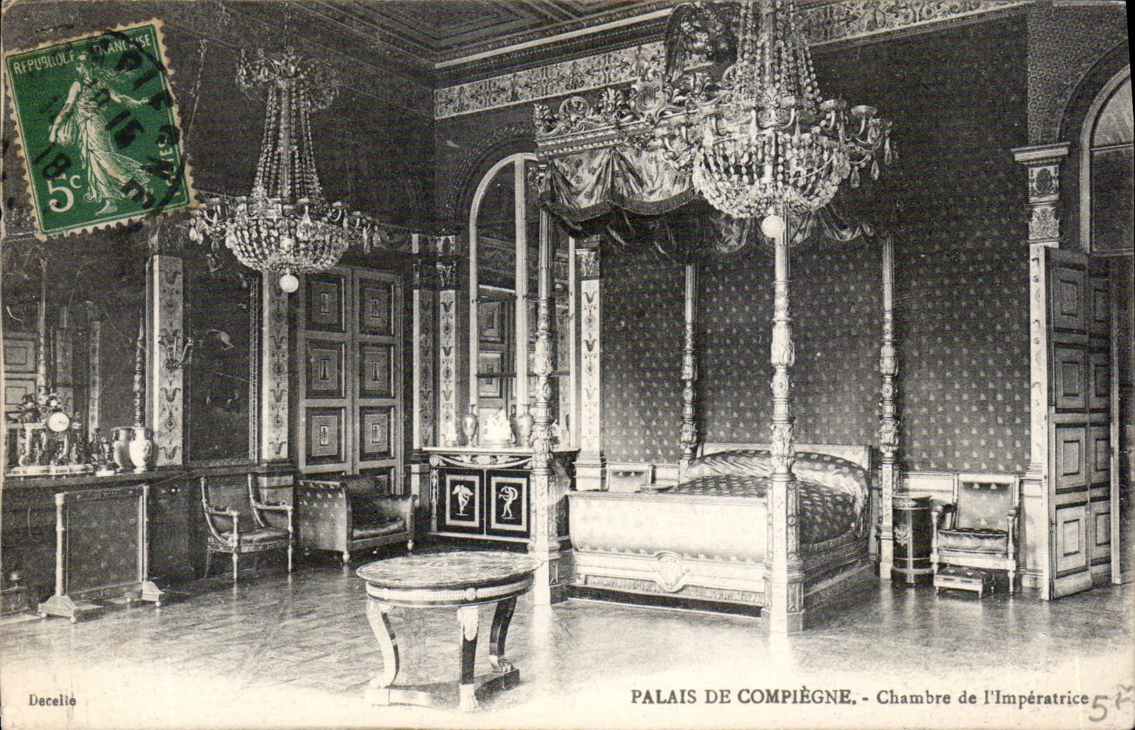 CPA Palais de Compiegne Chambre de l'Imperatrice