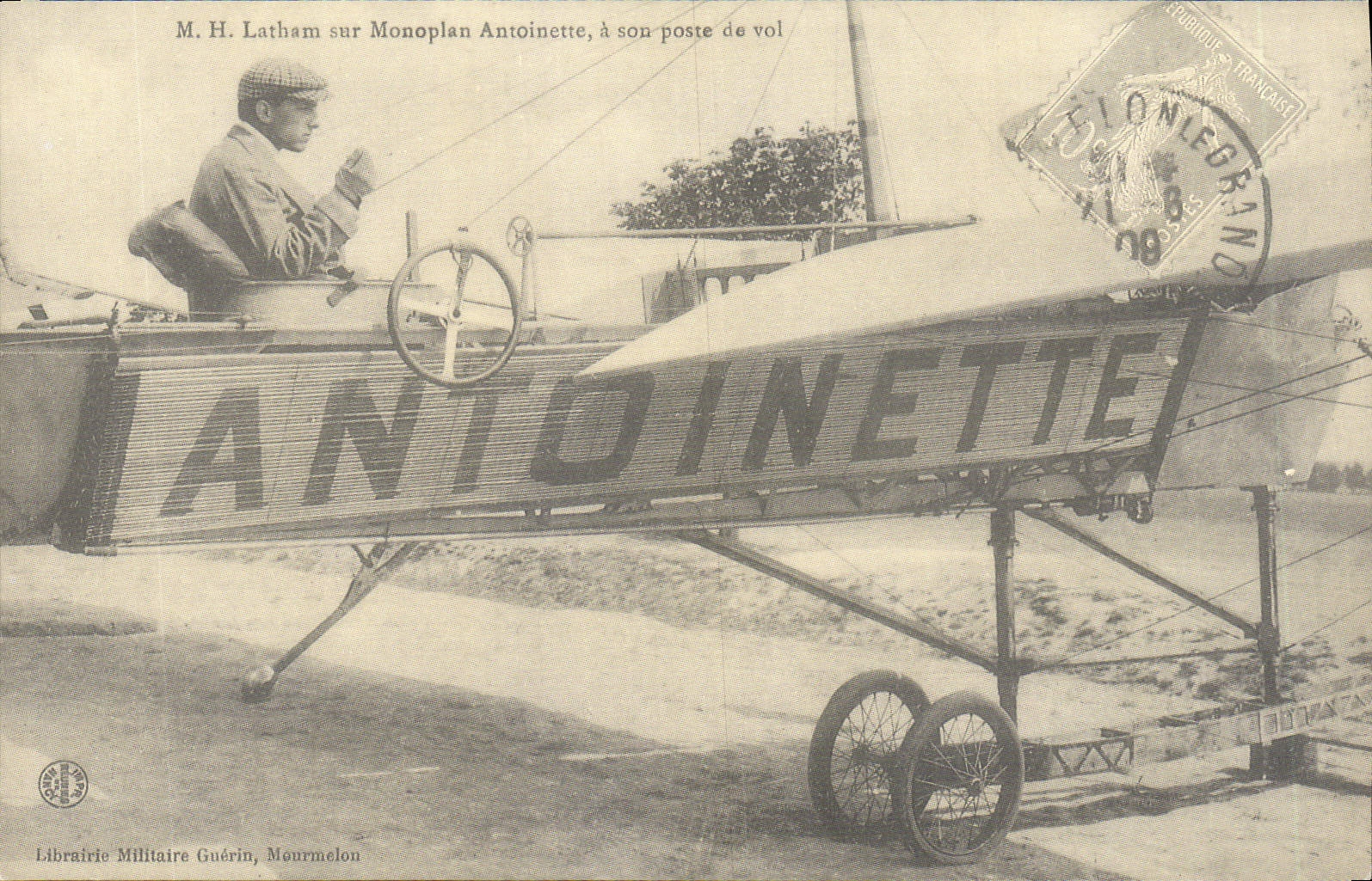 REPRO MH Latham sur Monoplan Antoinette a son de vol Avion Aviation