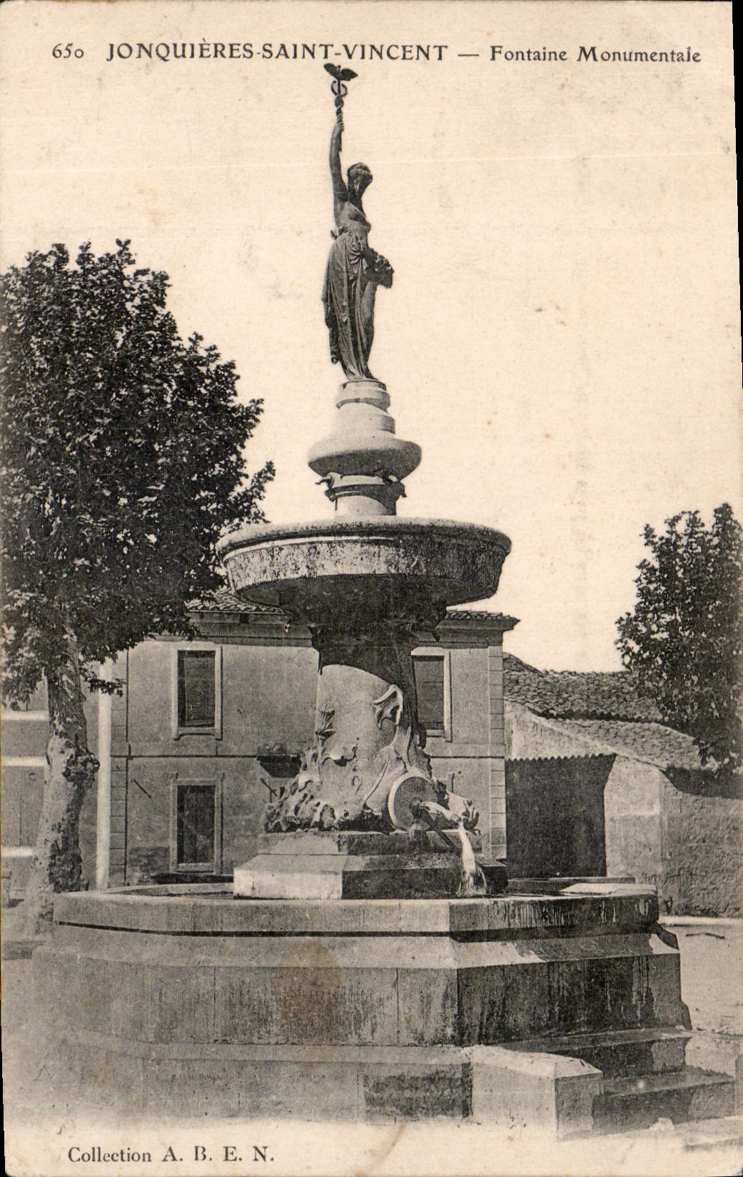 CPA Jonquires Saint Vincent Fontaine Monumentale