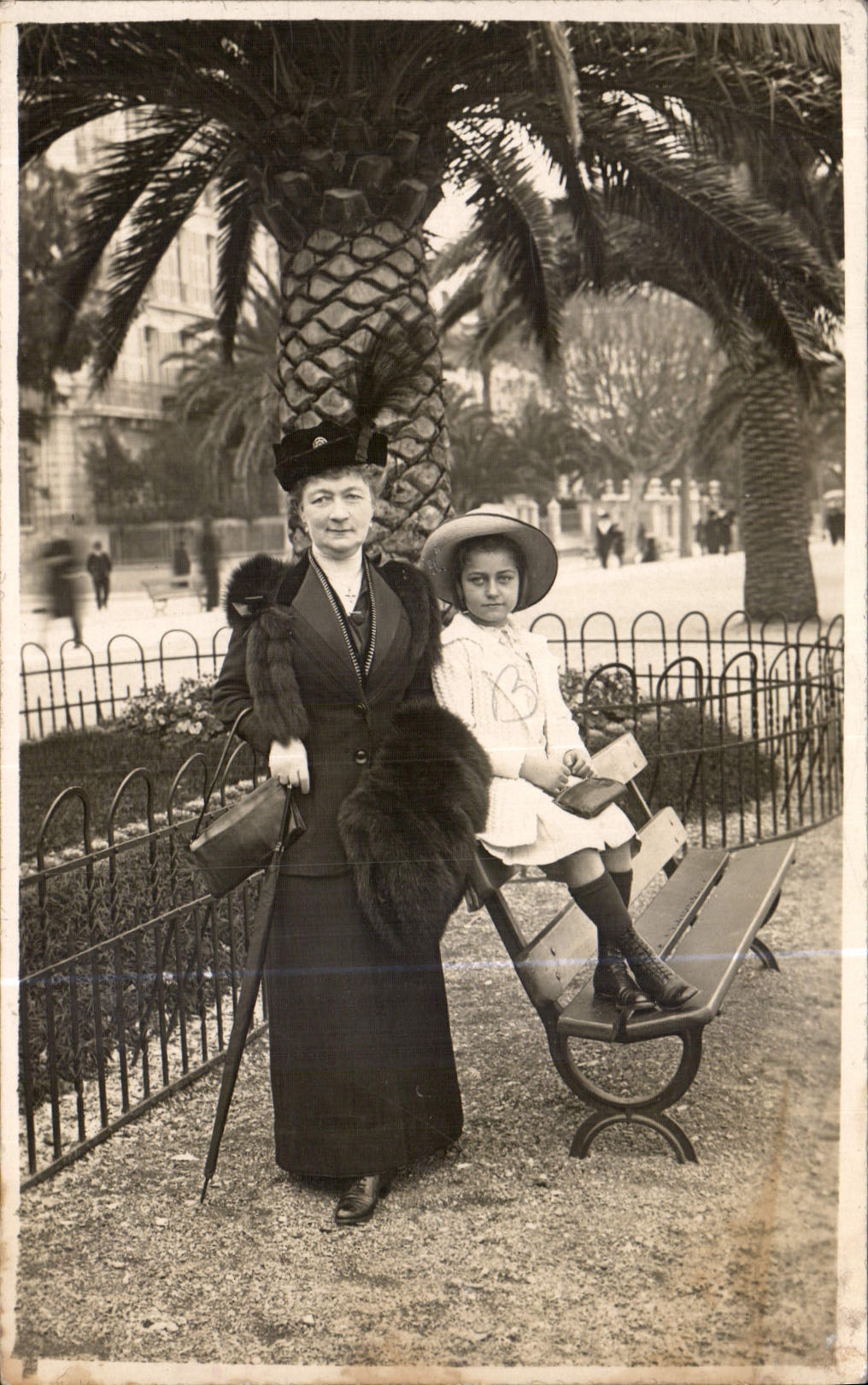 CARTE PHOTO Femme Enfant