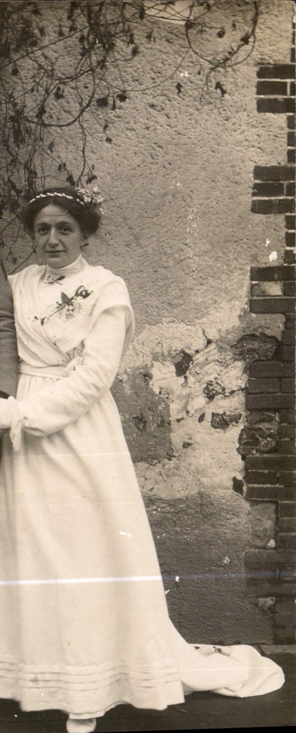 CARTE PHOTO Femme Mariage Soldat Militaria