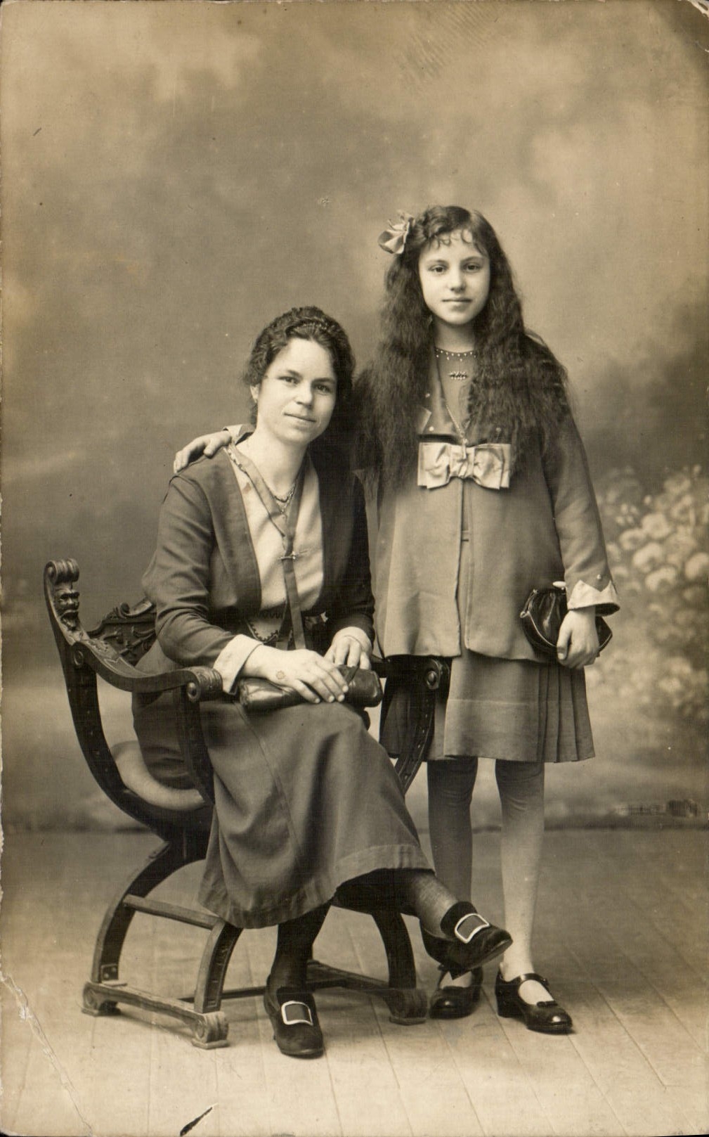 CARTE PHOTO Femme Enfant