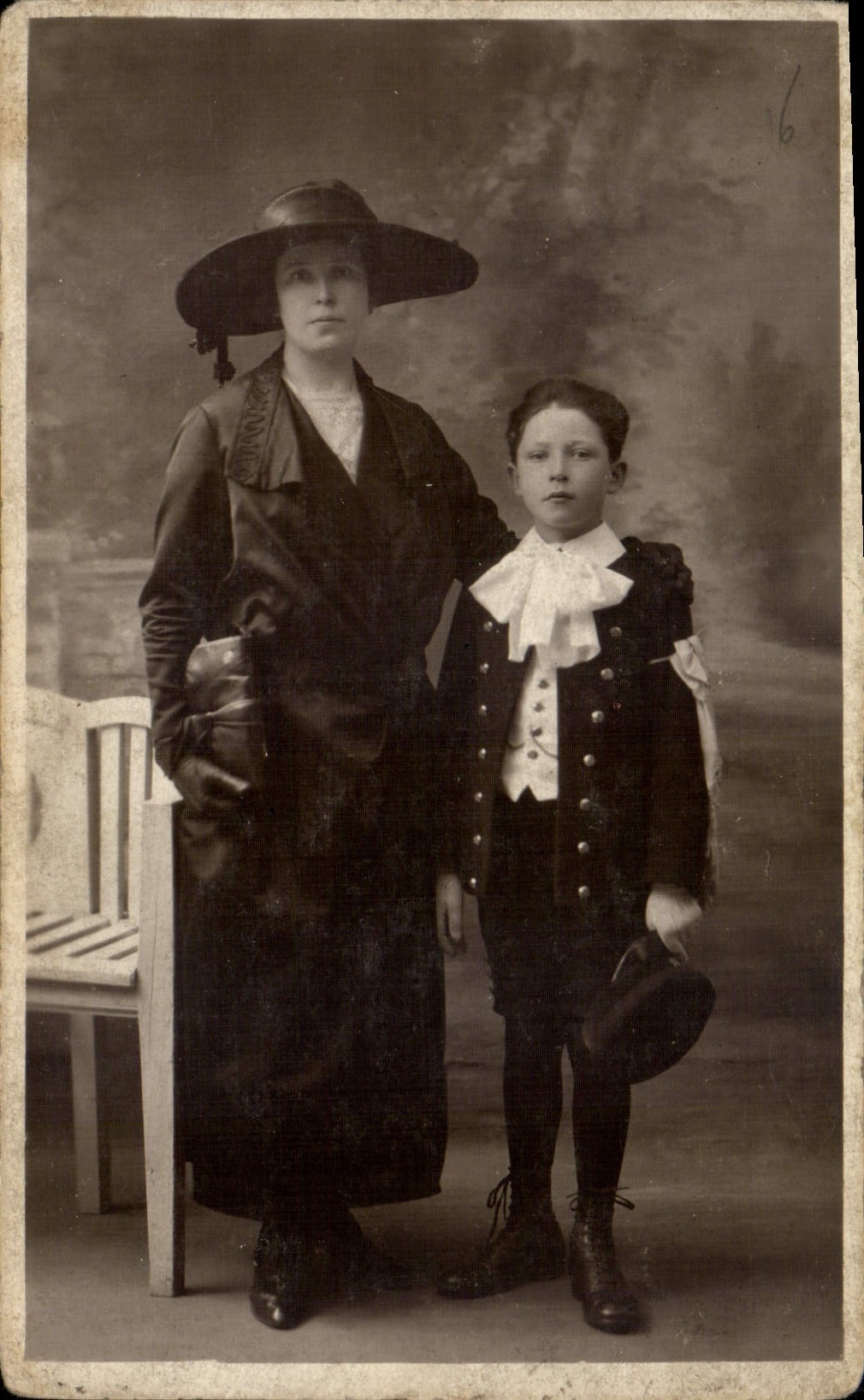 CARTE PHOTO Femme Enfant