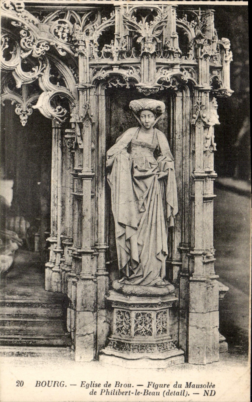 CPA Bourg Eglise de Brou Figure du Mausolee de Philibert le Beau detail 