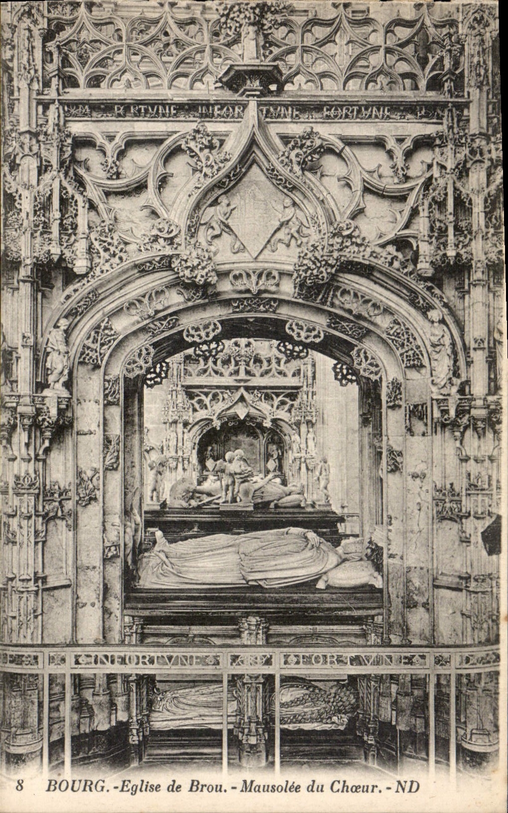 CPA Bourg Eglise de Brou Mausolee du Choeur