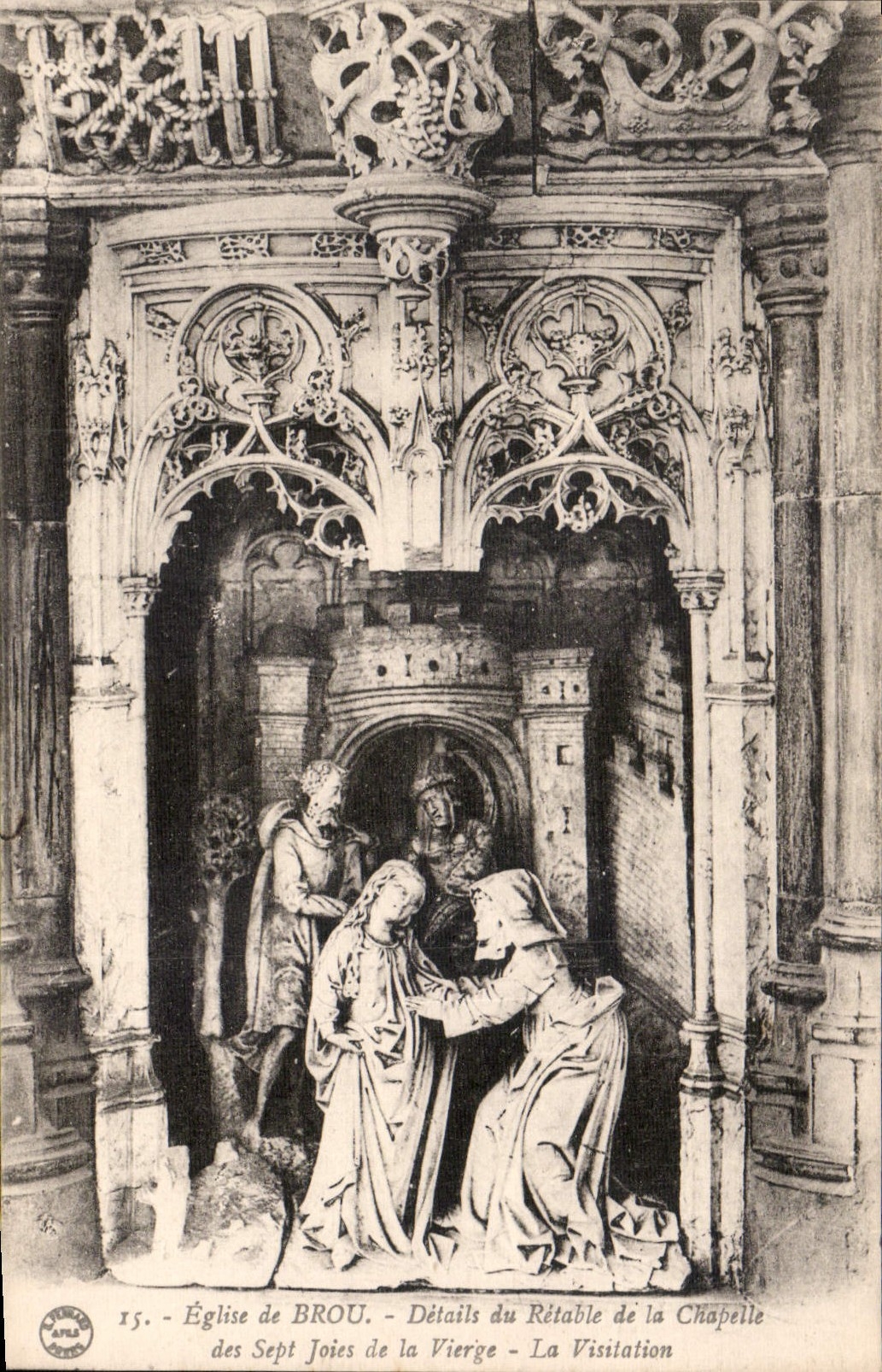 CPA Eglise de Brou Details de Retable de la Chapelle des Sept Joies de la Vierge La Visitation