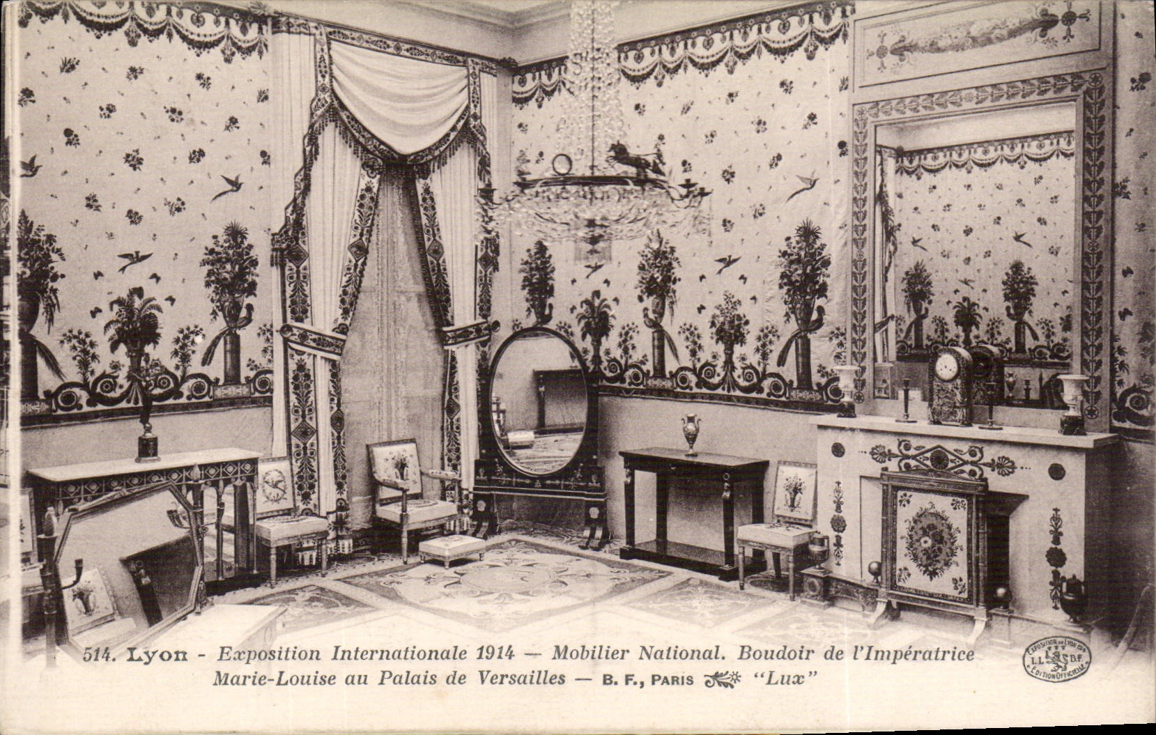 CPA Lyon Exposition Internationale 1914 Mobilier National Boudoir de l'imperatrice Marie Louise au P