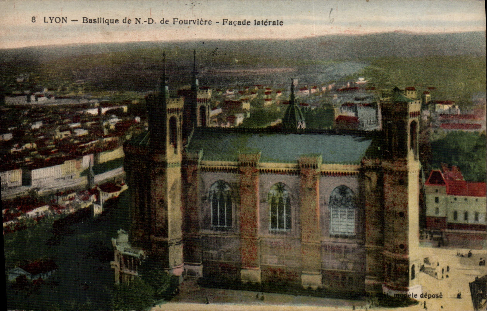 CPA Lyon Basilique de ND de Fourviere Facade laterale