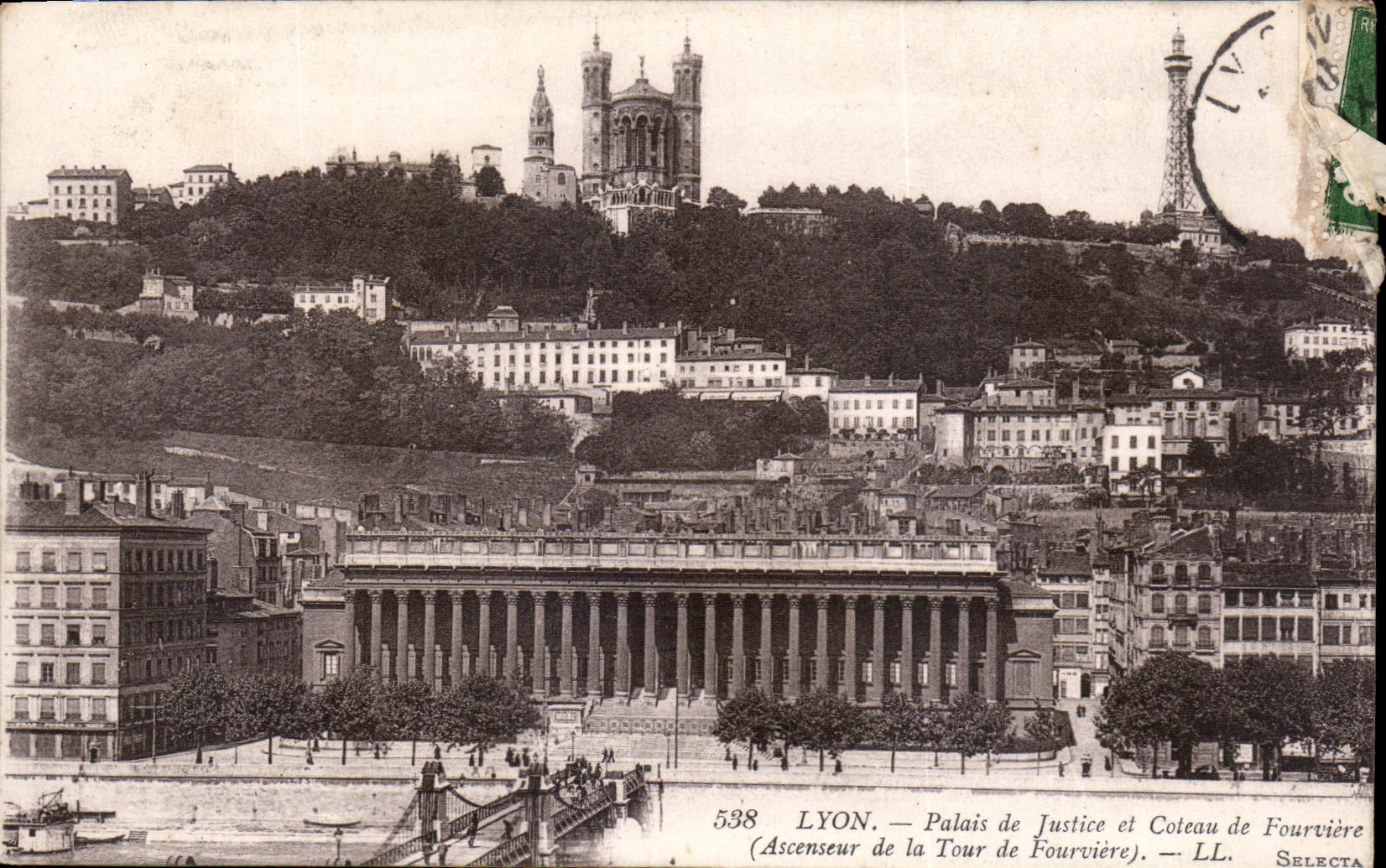 CPA Lyon Palais de Justice et Coteau de Fourviere 