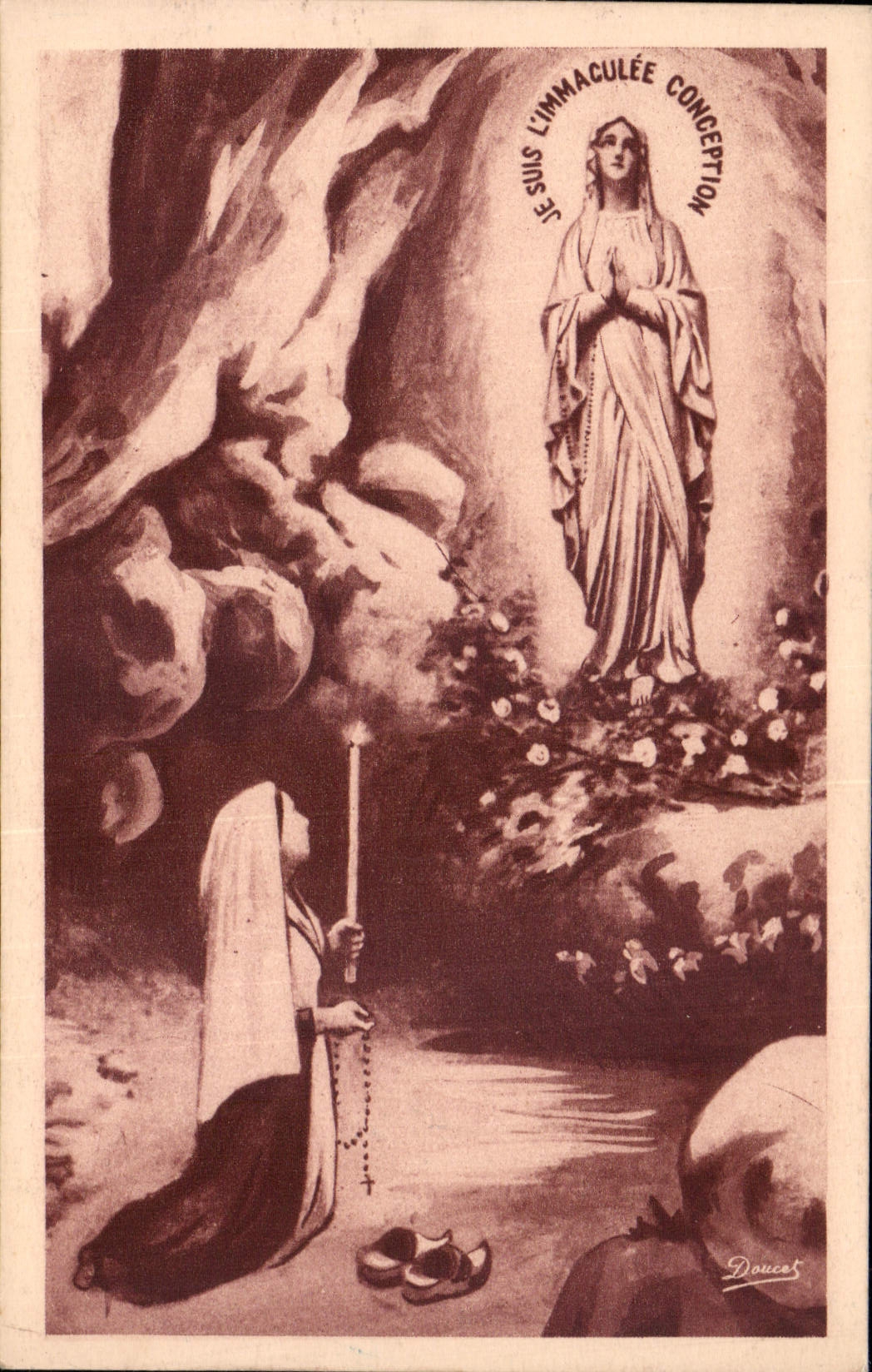 CPA Lourdes L'Apparition 