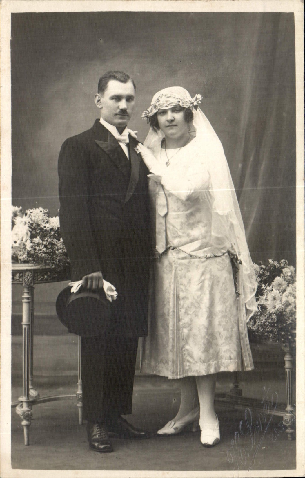 CARTE PHOTO Femme Mariage