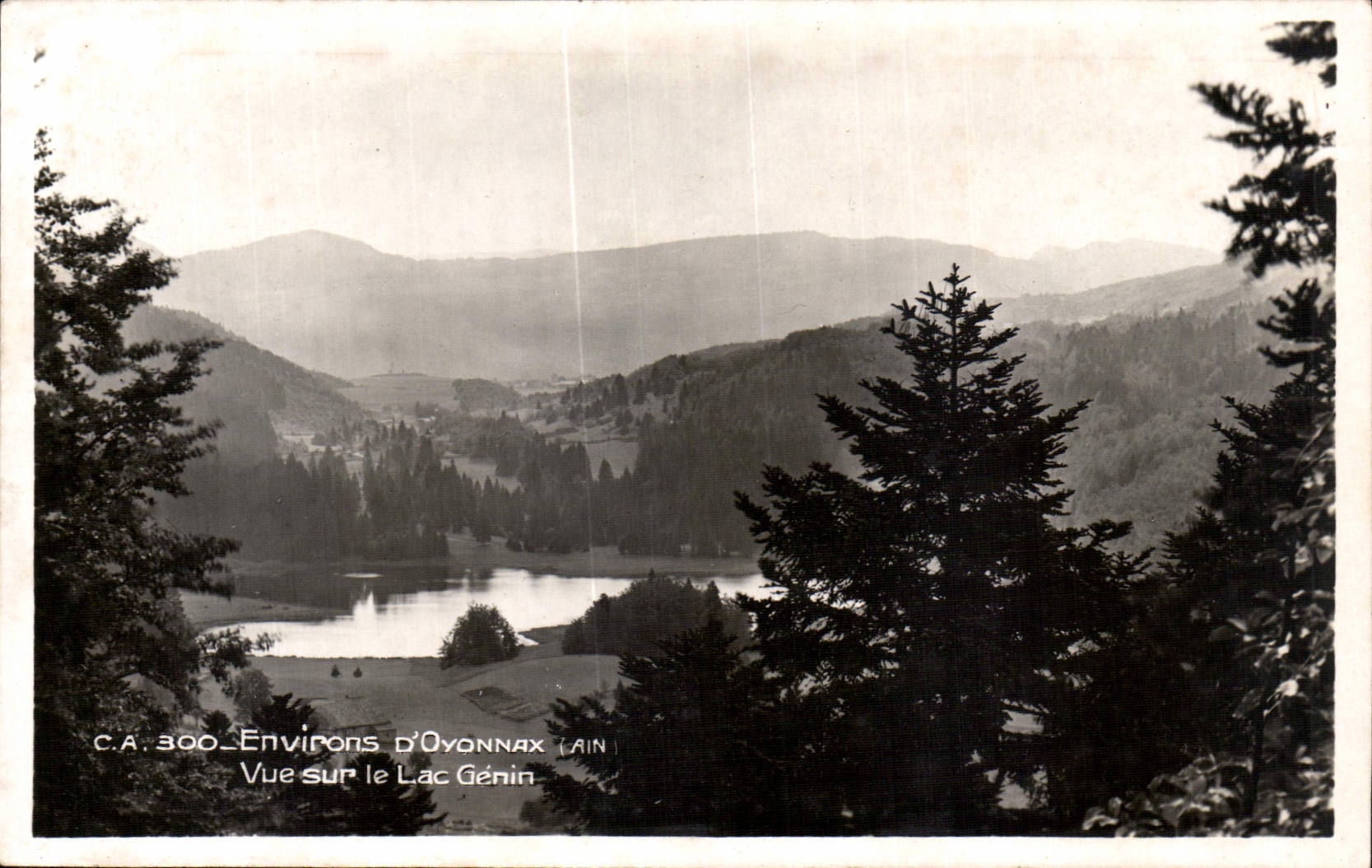 CPA Environs d'Oyonnax Ain Vue sur le lac Genin