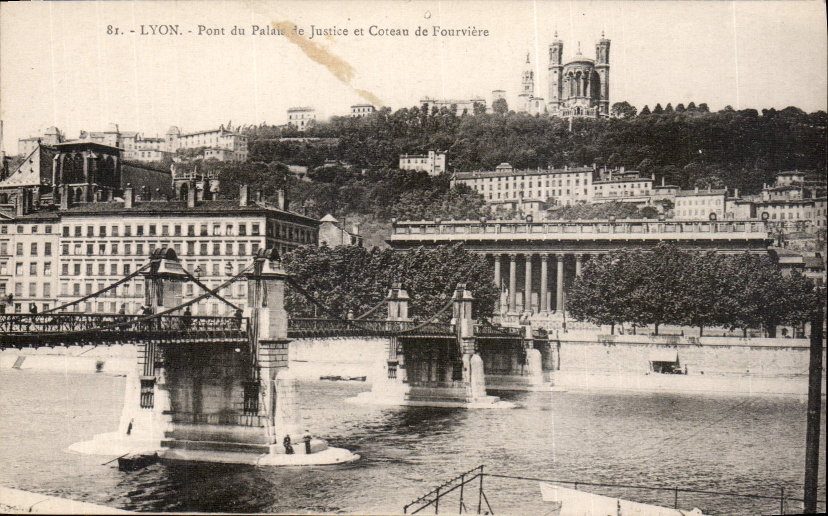 CPA Lyon Pont du Palais de Justice et Coteau de Fourviere 