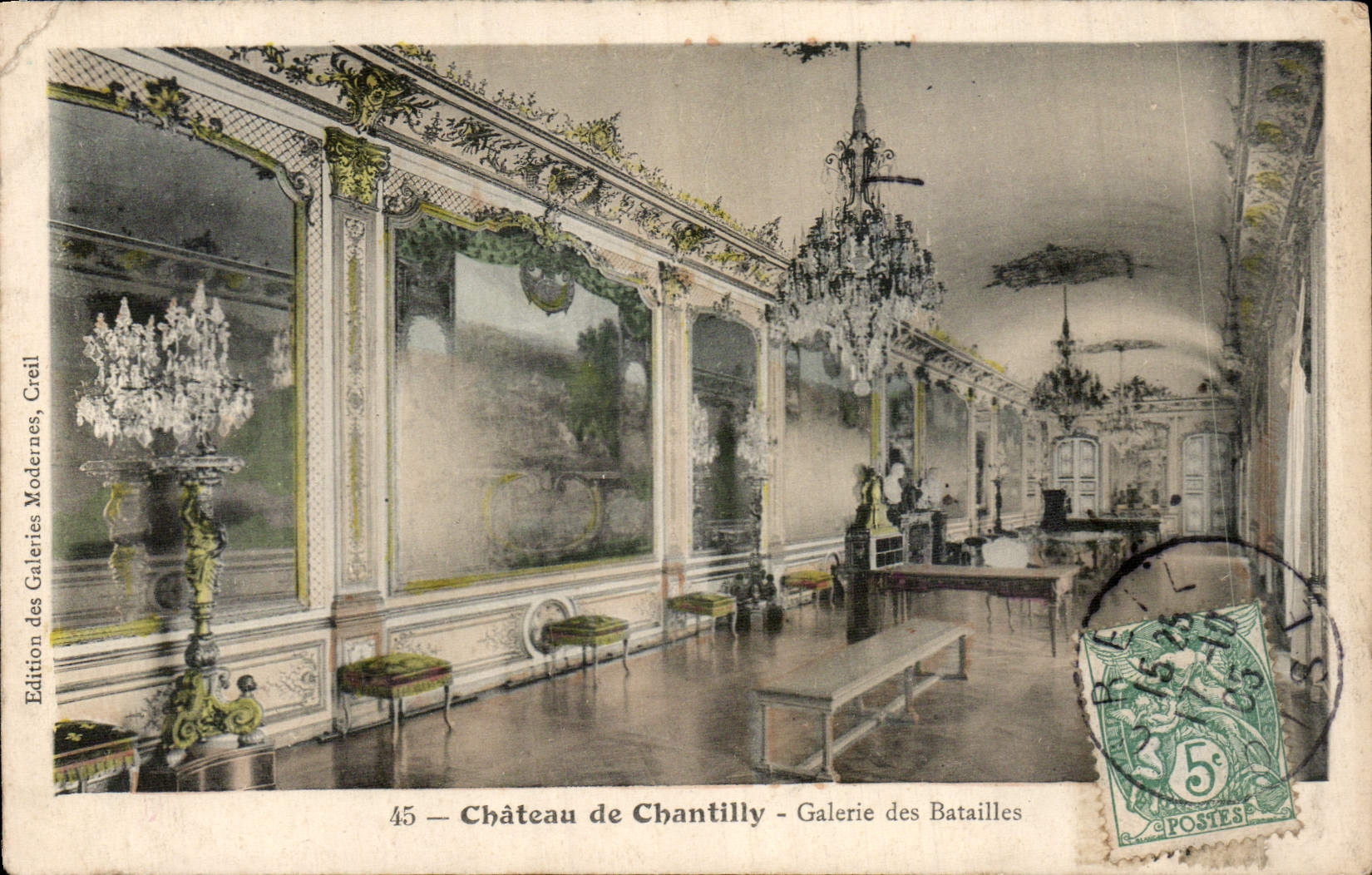 CPA Chateau de Chantilly Galerie des Batailles