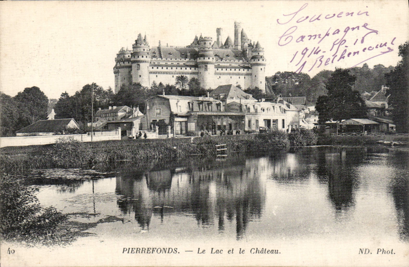 CPA Pierrefonds Le Lac et le Chateau