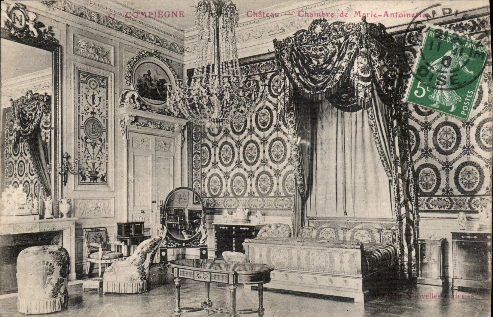 CPA Compiegne Chateau Chambre de Marie Antoinette 