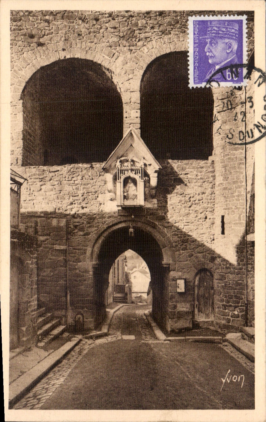 CPA Dinan Cotes du Nord Porte du Jersual 