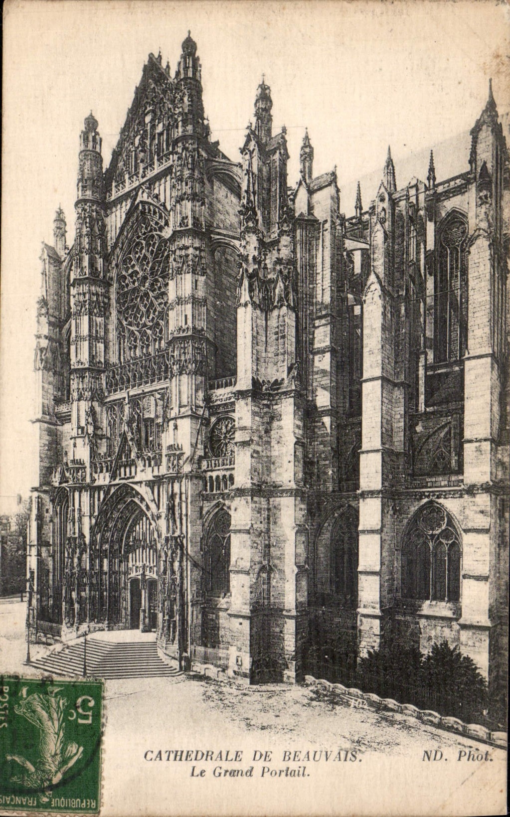 CPA Cathedrale de Beauvais Le Grand Portail 