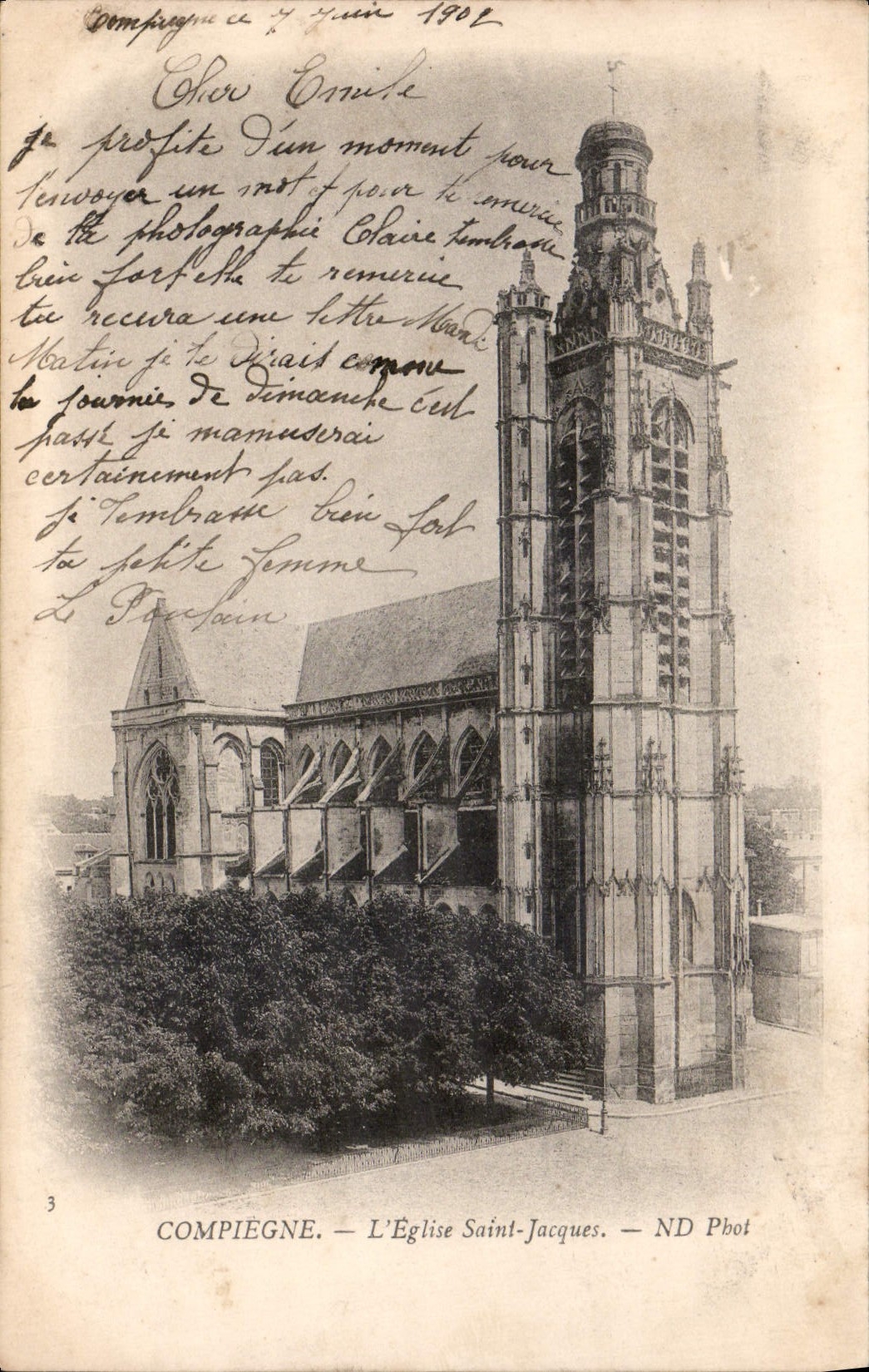 CPA Compiegne L'Eglise Saint Jacques 