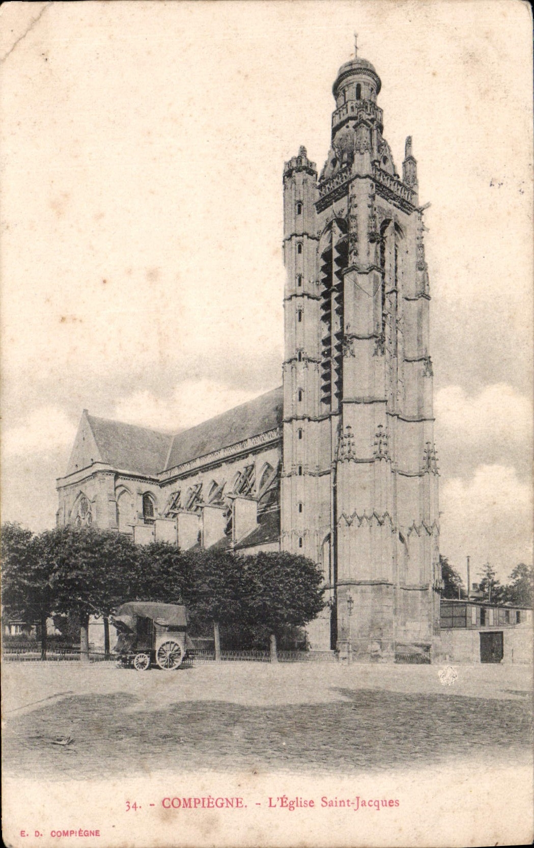 CPA Compiegne L'Eglise Saint Jacques 