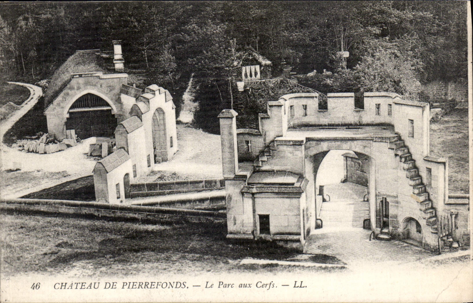 CPA Chateau de Pierrefonds Le Parc aux Cerfs 