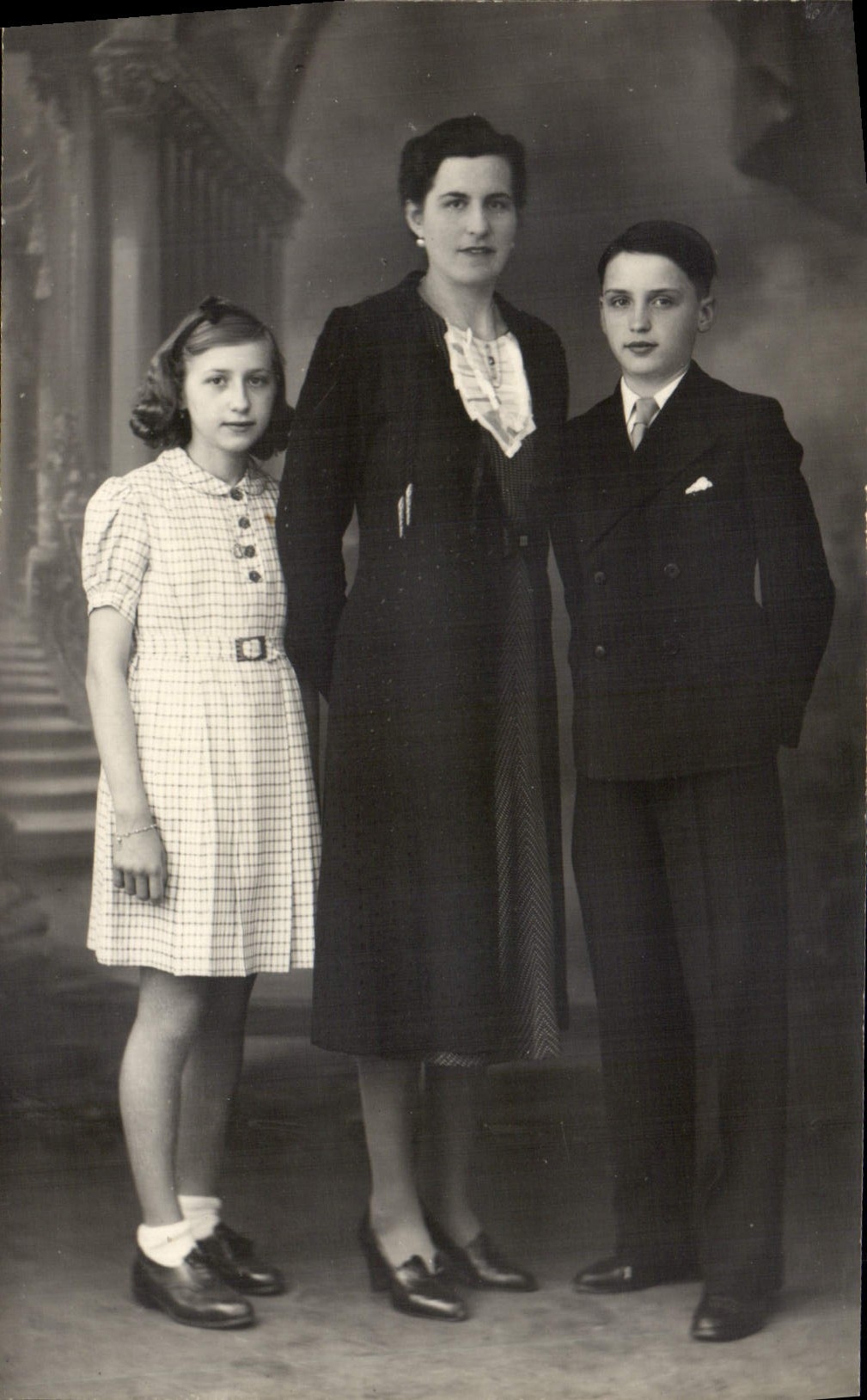 CARTE PHOTO Femme Enfants