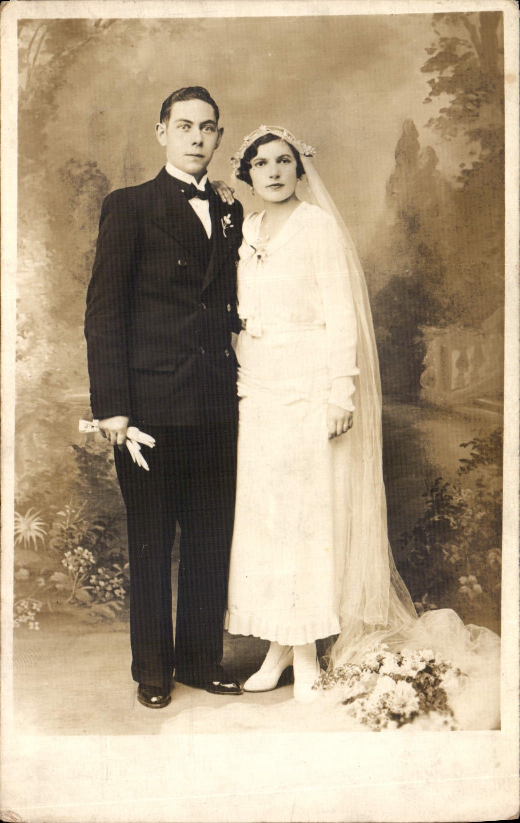 CARTE PHOTO Femme Mariage