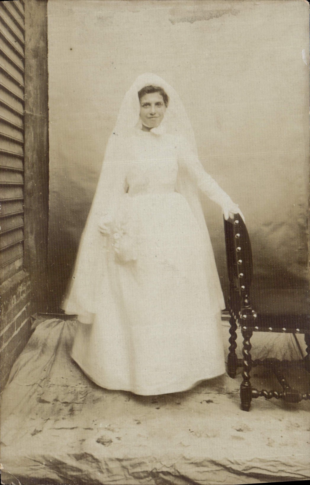 CARTE PHOTO Femme Mariage