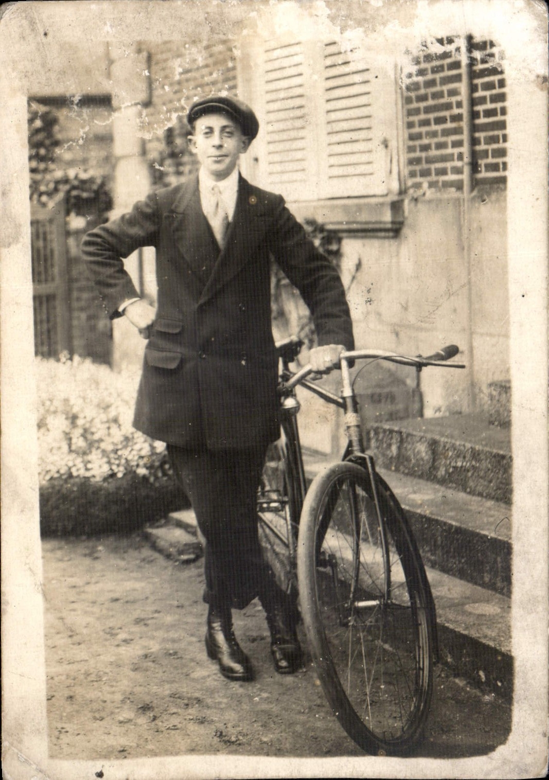 CARTE PHOTO Homme Velo Cycle