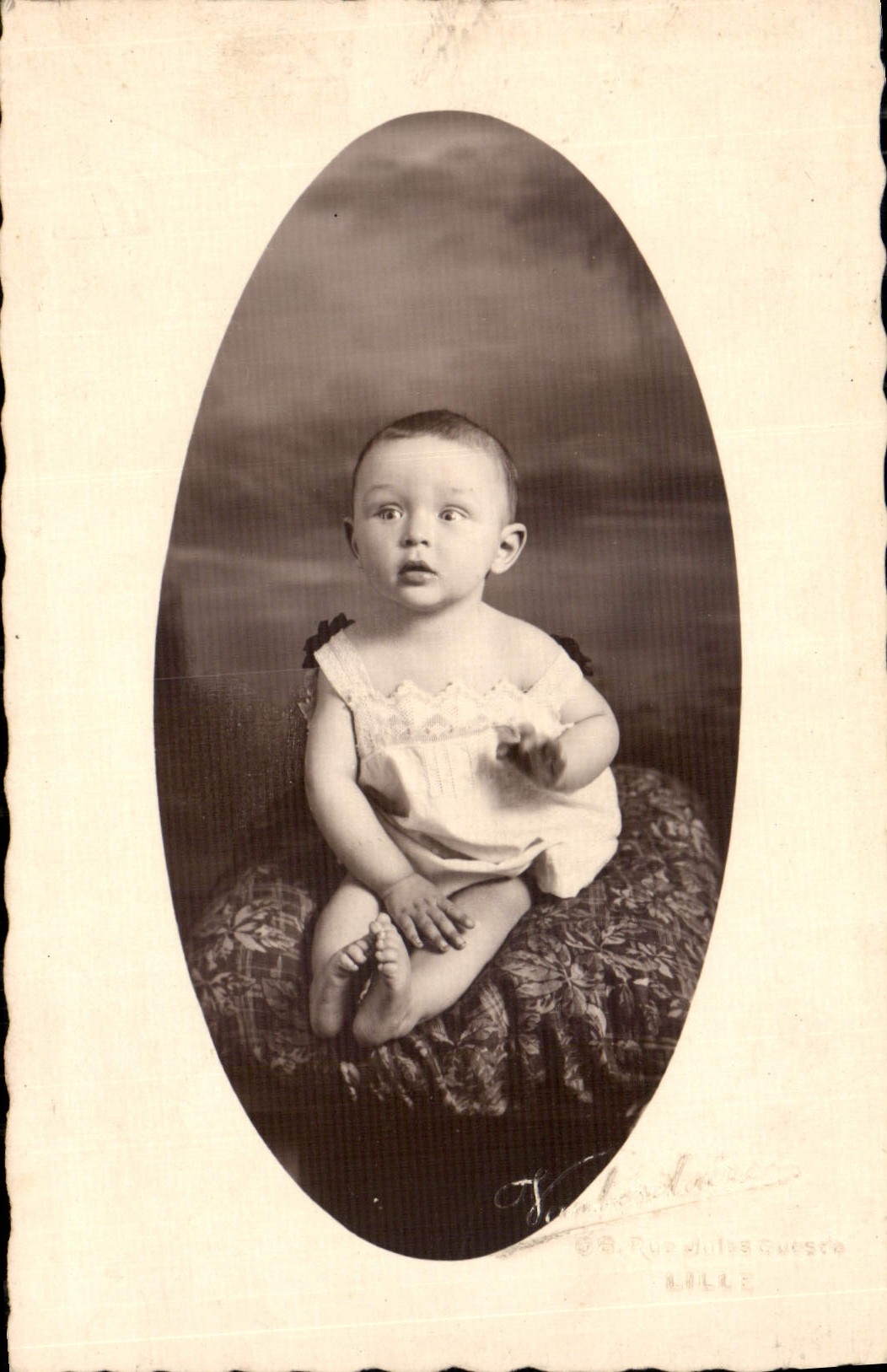 CARTE PHOTO Enfant Bebe Lille